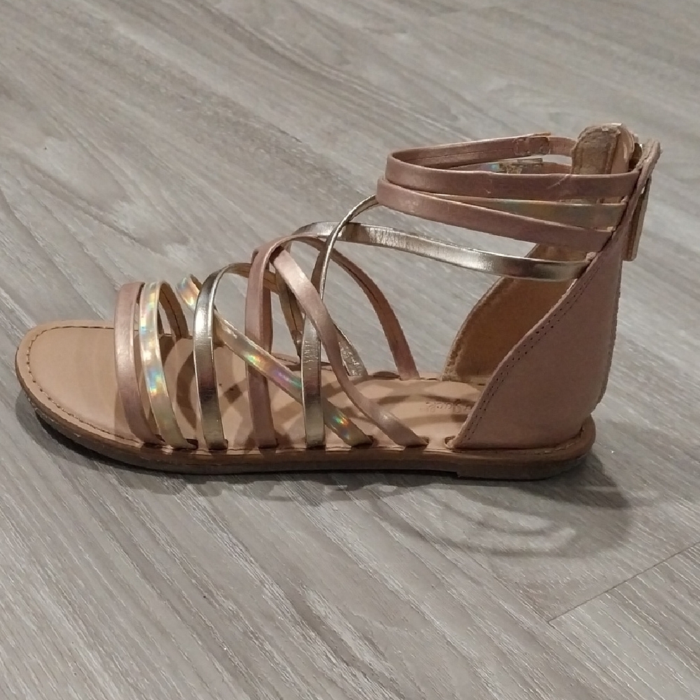 Cat&Jack Girls Elegant Strappy Sandals - Rose Gold Size 1